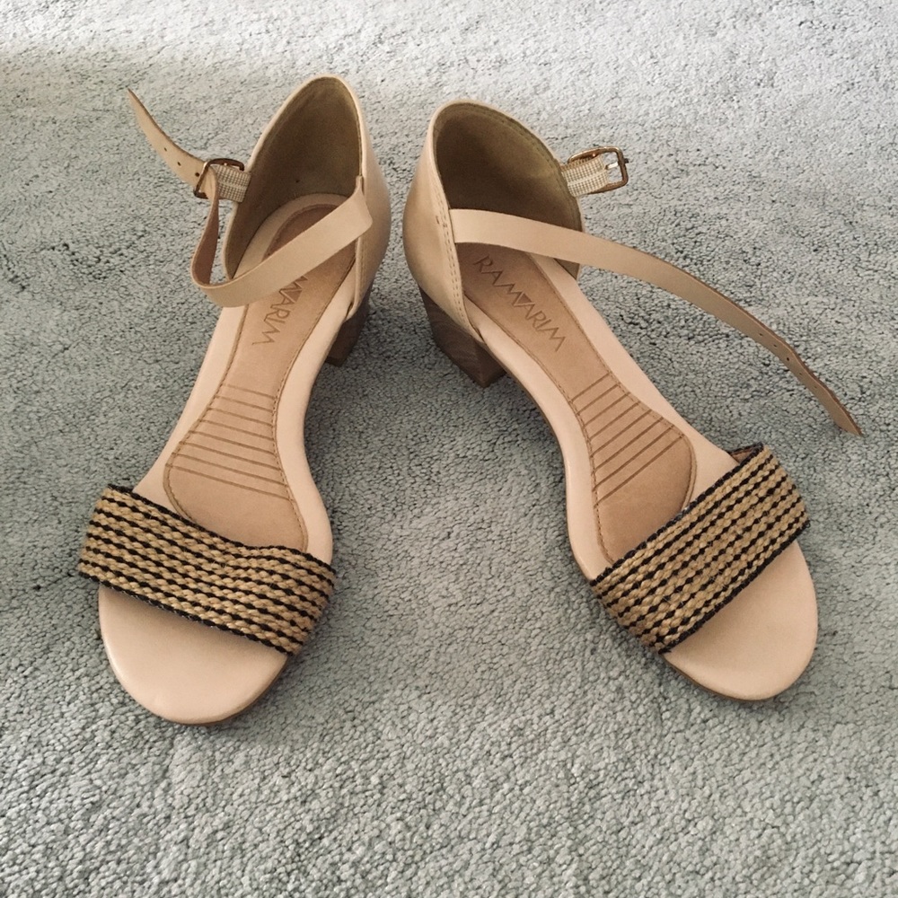 Ramarim woven block heeled sandals